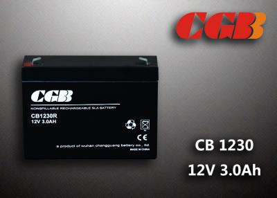 China CB1230 VRLA Lead Acid Battery , Rechargeable Energey Storage AGM Battery 12V 3AH for sale
