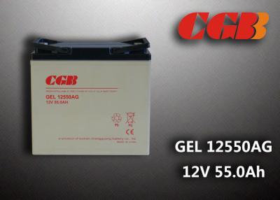 中国 GEL12550AG軽量AGMのゲルの太陽エネルギーの蓄電池12V 55AH容量 販売のため