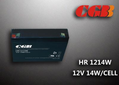 China HR1214W  12V 3AH Alarm System Batteries , AGM Valve Regulated Deep Cycle Rechargeable Battery for sale