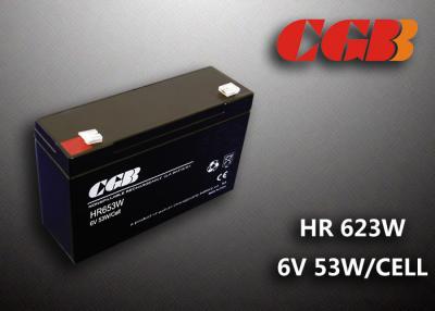 China Maintenance Free Valve Regulated Lead Acid Battery 6v 13AH , HR653W Power Supply Battery for sale