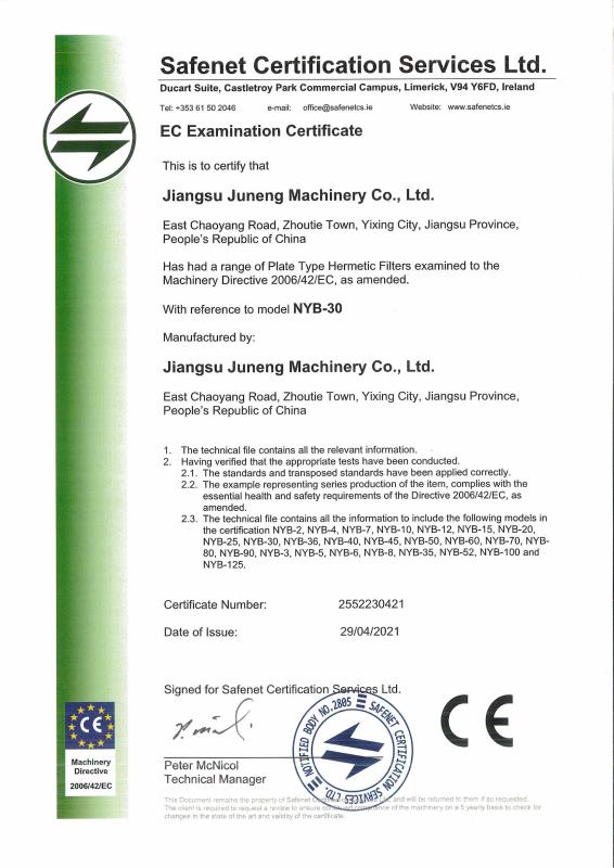 CE - JUNENG MACHINERY (CHINA) CO., LTD.