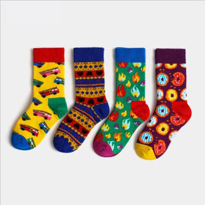 China Sporty Printed Picture Socks OEM Available For 7-9 Years Kids for sale
