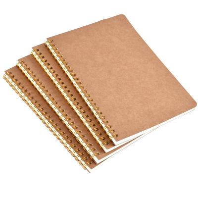 China 10.5cm Brown Paper Cover Notebook , custom printed spiral bound notebooks for sale