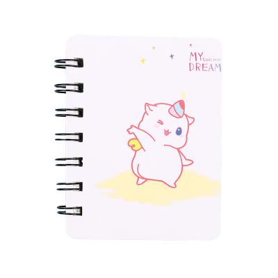 China a7 Diary Journal Notebook spiral Cartoon Printed With 80 Sheets for sale