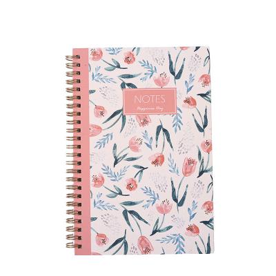 China pocket size Thick Spiral Bound Notebook 105mm Length Flower Printed for sale