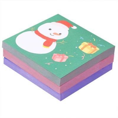 China Self Adhesive Christmas Sticky Note Pads Memo Notebook 8cm X 8cm for sale