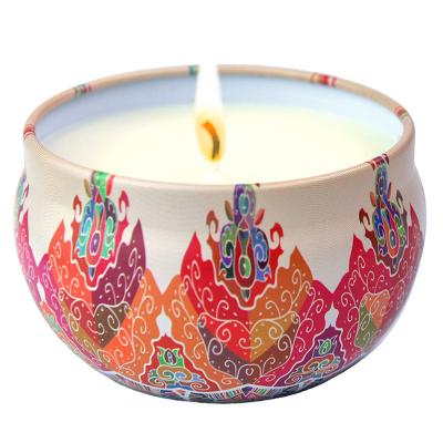 China Tin Scented Soy Tea Light Candles Aromatherapy Type 15hours Burning for sale