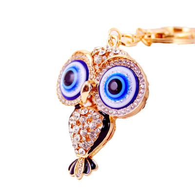 China Owl Personalized Bling Wristlet Keychain 50mm Irregular Shaped for sale