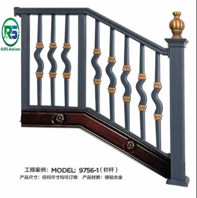 China Atistic Contemporary Aluminum Stair Railing Outdoor Indoor 2-7mm Thickness for sale