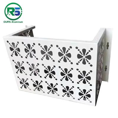 China 1.5mm-4mm Thickness Aluminium Air Conditioner Cover Metal Vent Perforated Panels for sale