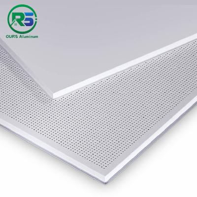 China 600mm Lay In Perforated Aluminum Ceiling Tiles Powder Coating for sale
