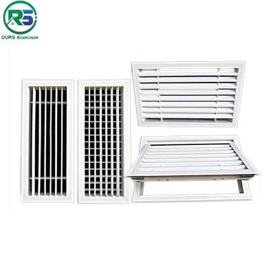 China Flat Stamped Steel Grille Register Air Conditioning Vent Covers Ceiling 12x6 Sidewall Register for sale