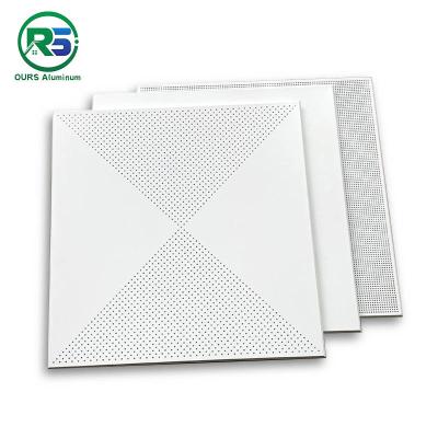 China Decorative Suspended Clip In Metal Ceiling Tiles Waterproof Acoustic 600mm*600mm for sale