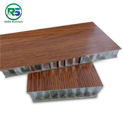 China Wood Color Acoustic Aluminum Honeycomb Panel 3D Printing Interior Wall Tiles for sale