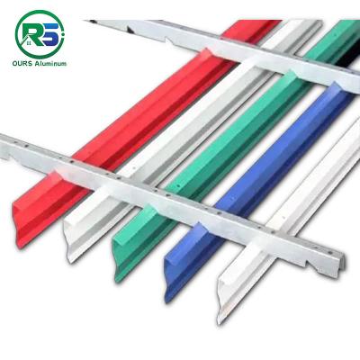China Metro Station Suspended Metal Ceiling Alum Linear Metal Open Linear Metal False Ceiling Tiles for sale