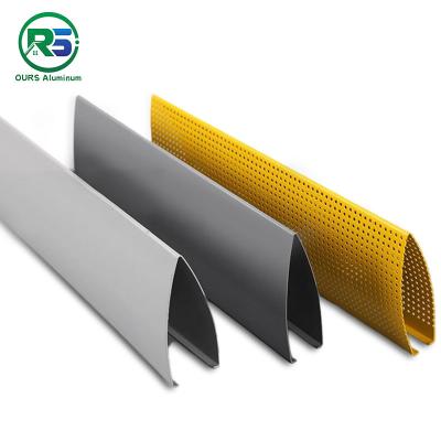 China ISO V Shape Screen Aluminum Baffle Ceiling System Multicolor Interior Railway Station for sale