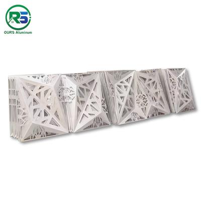 China Multiple Shapes Wall Aluminium Partition Panels Structured Decorative for sale