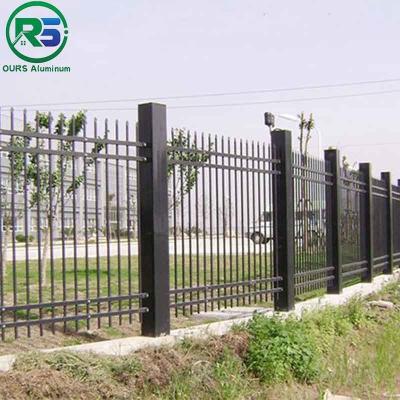 China Pre Assembled Classic Spear Top Contemporary Aluminum Fence Black Customized Size for sale
