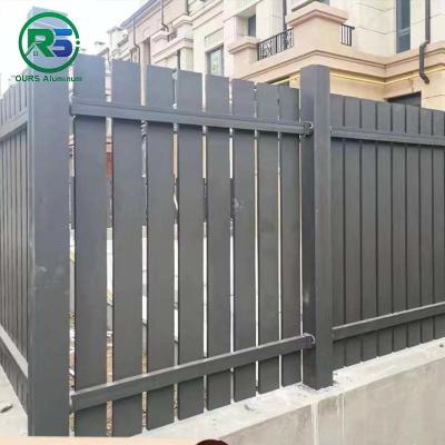 China Vertical Slat Contemporary Aluminum Fence Customized Design Colour for sale