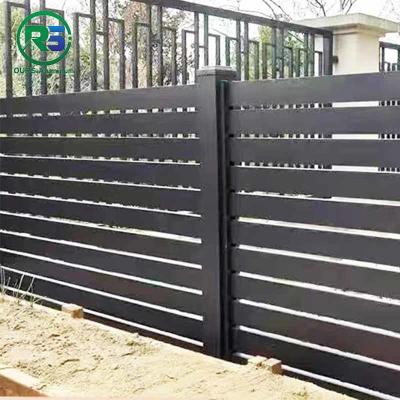China Customized PPG Slat Horizontal Aluminum Privacy Fence Aluminium Garden Fencing for sale