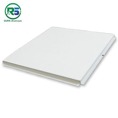 China White Color Galvanized Steel Lay In Metal Ceiling Tiles Customized Size Airport for sale