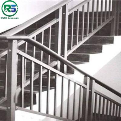 China Black Simple Style PVDF PPG Aluminum Hand Railing For Stairs Steps Ready-To-Assemble for sale
