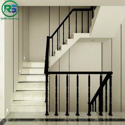 China High Security Aluminum Stair Railing Modern Style PVDF PPG Balustrade Handrail for sale