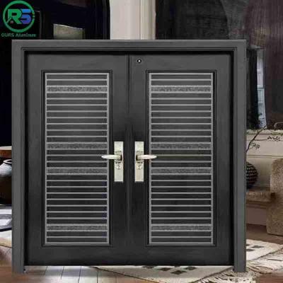 China 35MM Thickness Black Aluminum Door  Architectural Suspended Fireproof Door for sale