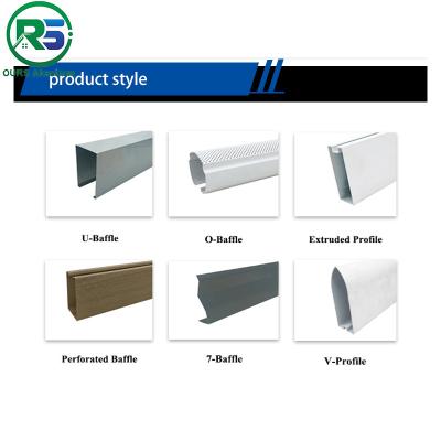 Китай Environmental Friendly Linear Suspended Metal Ceiling 0.9mm White Aluminum Ceiling продается