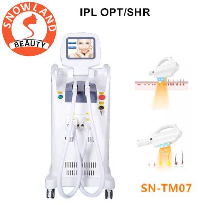China Double Handles IPL OPT SHR Permanent Hair Removal Machine for Beauty Salon for sale