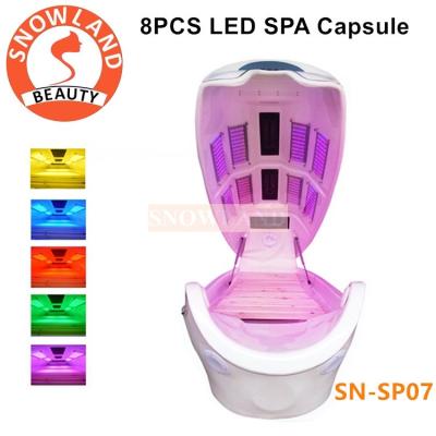 China Photon treatment dry spa capsule ozone LED magic light far infrared slimming spa capsule for sale