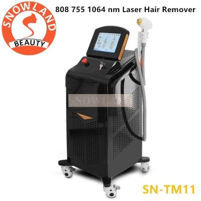 China 3 Wavelengths Hair Remover 808nm 755nm and 1064 nm Diode Laser Hair Removal Machine for sale