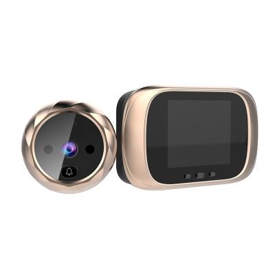 China Zinc Alloy PIR Peephole Video Doorbell Peeping Smart Door Eye For 110MM Thick Door for sale
