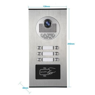 China 2 sistema telefônico video da porta do intercomunicador 800x480 da campainha do apartamento do fio à venda