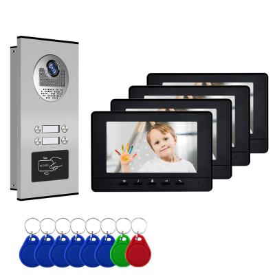 China Direct Button Apartment Video Doorbell RJ45 Gate Entry System Monitor Unlock for sale