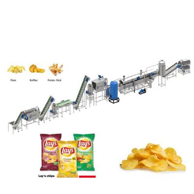 Chine chaîne de fabrication de pommes chips de pommes frites 50kg-500kg productivité élevée à vendre
