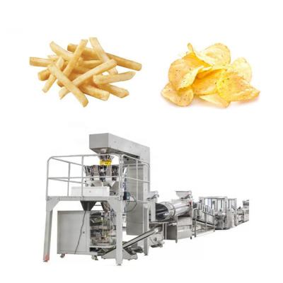 China High Productivity Potato Chips frozen French Fries Making Machine 3500KG for sale
