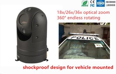 China O automóvel que segue câmeras ópticas do carro de polícia do zumbido 18X apressa a câmera de 1.3MP AHD PTZ à venda