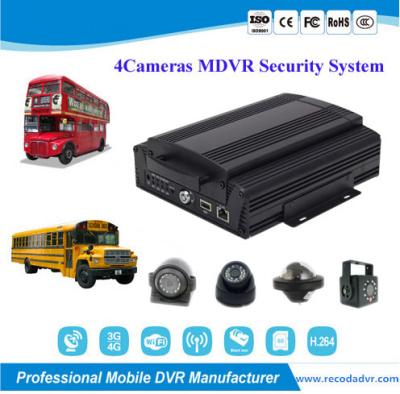 China 720P Truck School Bus 4 Camera Car DVR Security Monitoring System for sale