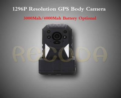 China M505 1296P Resolution Police Body Worn Camera with GPS , 11 hours working time for sale