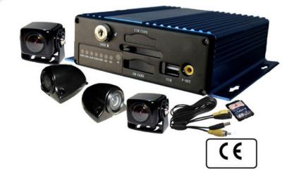 China Multi-function Vehicle Security Camera system SD Card Mobile DVR 4CH H.264 for sale