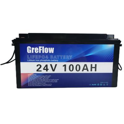 China Deep Cycle Rechargeable 24V 100AH 24V Lithium Battery For RV Yacht UPS for sale