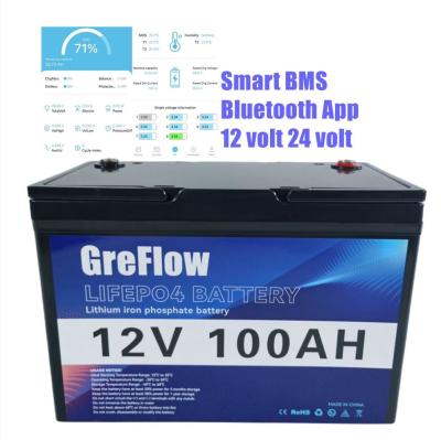 Chine Batterie étanche Lifepo4 12v 100ah RV Boat Batterie de stockage à cycle profond à vendre