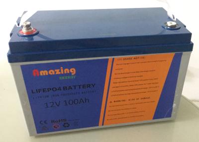 China MSDS 1280Wh Lithium Iron Phosphate Battery 12V 100Ah 3000 Cycles for sale