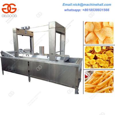 China Plantain Chips Frying Machine|Factory Price Fried Plantain Chips Machine|Hot Selling Plantain Chips Continuous Fryer for sale