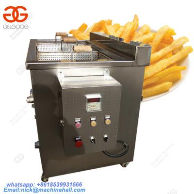 China Best 2 Tanks French Fries Frying Machine|Hot Sale Double Basket French Fries Fryer Machine|French Fries Frying Machine for sale