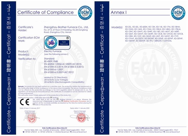 CE - Zhengzhou Brother Furnace Co.,Ltd
