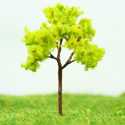 China Miniatura modelo árvores amarelo verde Avenue plantação Wire Palm Tree 4,5 cm à venda
