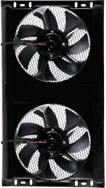 China 14*26cm Auto AC Condenser Fan Car AC 80W Compatibility Fits Most Vehicles for sale