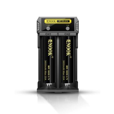 China Enook X2 18650 Cargador de batería de iones de litio DC 5V 2A con cable USB en venta
